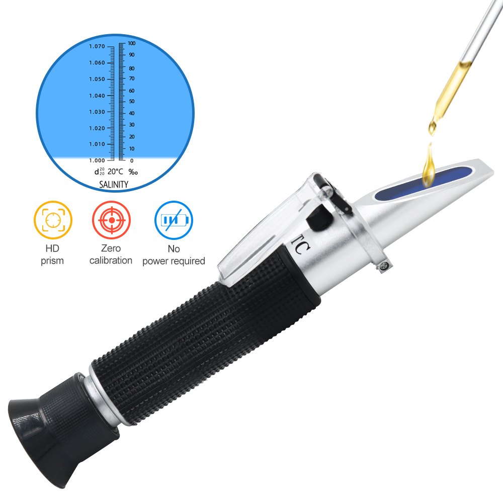 Marine Aquarium Refractometer - Réfractomètre de salinité portatif 0-100% salinomètre