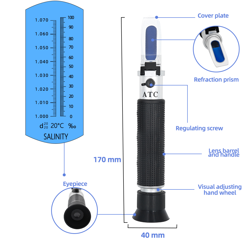 Réfractomètre de salinité port - Marine Aquarium Refractometer avis et prix